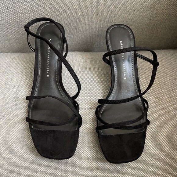 Zara Basic Collection Suede Strap Sandals - Picture 2 of 6